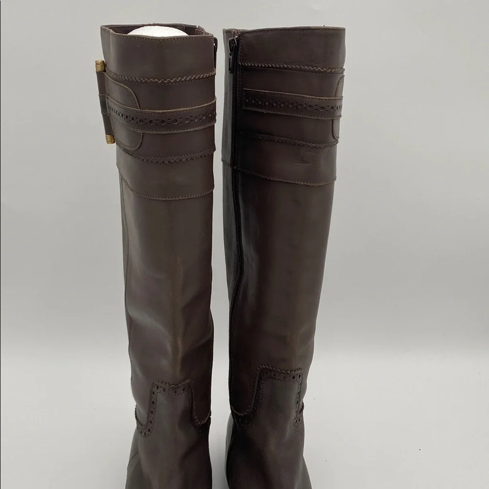 Cordani Brown Over the Knee Boots riding women 8.5 casual retro fall winter lux